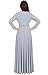 KOH KOH Womens Long Sleeve Flowy Empire Waist Fall Winter Party Gown