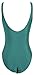 Women Monikini Swimsuit One Piece Sexy Cute Bathing Suits Lace-up U Back (L, Dark Green)