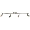 BRILLIANT lamp Loona LED spot buis 4flg gebogen ijzer | 4x LED-PAR51, GU10, 3W LED reflectorlampen inbegrepen, (250lm, 3000K) | Schaal A ++ tot E | Draaibare koppen/roterende armen