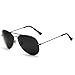 Joopin Classic Sunglasses for Women Men Metal Frame Mirrored Lens Designer Polarized Sun glasses UV400 Black Simple Package