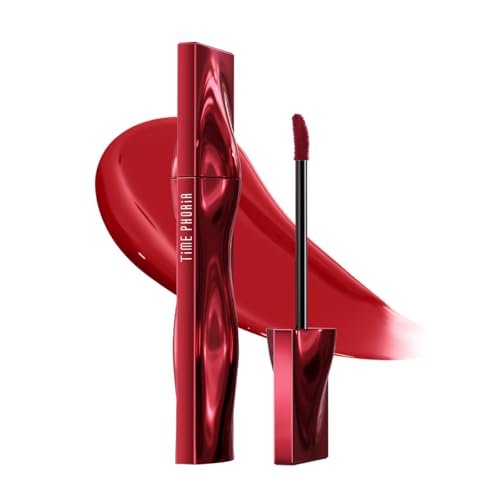 TIMEPHORIA Aion Superstain Lip Stain Tattoo Ink, Long Lasting Semi-gloss Finish, Full Coverage Lip Tint with High Pigments, Hydrating Watery Gel True Warm Red Lip Color for Vibrant Stain 004 Nyssa at Amazon