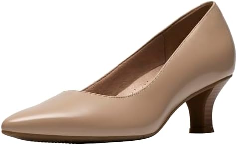 Amazon.com | Clarks womens Linvale Jerica Pump, Black Leather, 5