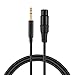 1/4’’ to XLR,CableCreation 15Feet 6.35MM TRS to XLR Female Cable for Microphone,Mixer,Guitar,AMP,Speakers,Black