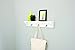 Kiera Grace Finley Floating Modern Wall Mounted Hanging Shelf with 3 Metal Hooks for Home, Office, 1Pack, 24