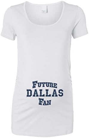 Trunk Candy Womens Future Dallas Fan Maternity Top (White, Medium)