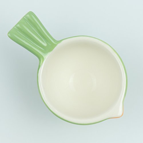 WD-FB37-2 set Ceramic soft or Hard boiled egg cup holder (Egg holder) - for Breakfast Brunch Soft Boiled Egg Holder Container Stand Set Green color - Thumbnail 3