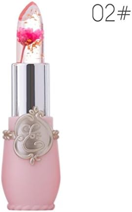 Outsa Beauty Bright Flower Crystal Jelly Lipstick Magic Temperature Change Color Lip Balm Makeup (B)