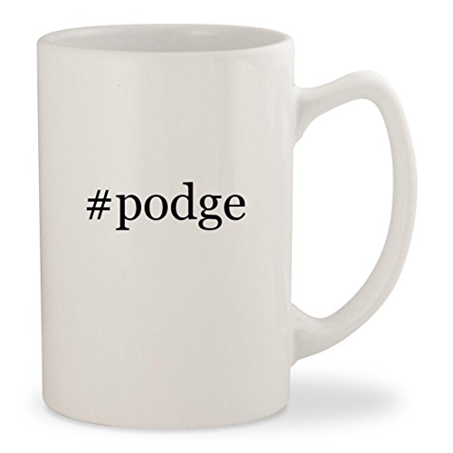 Click Here to See More Images #podge - White Hashtag 14oz Ceramic Statesman Coffee Mug Cup