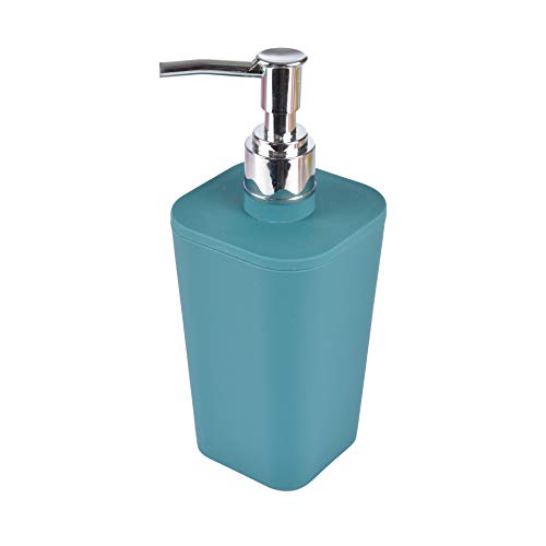 douceur dinterieur, Soap Dispenser (7.4 x 7.3 x 18 cm) Vitamin Blue/Emerald, Plastic Soft Touch