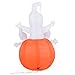 HOMCOM 6' Halloween Inflatables Outdoor Decorations Jack-O-Lantern Pumpkin and Ghosts, Blow Up LED Yard Decor for Garden, Lawn, Party, Holiday, Waterproof