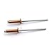 HJ Garden 25pcs 1/8 x 1/2 Inch (3.2x12mm) Red Copper Blind Rivet Self-Plugging Open End Dome Head Decorating Fastener Nails Pop Rivets Core Pulling Rivets Grip Pange 5/16-3/8 Inch (7.9-9.5mm)