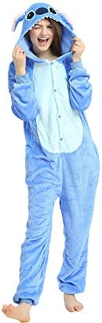 Indiefit Adult Onesie Pyjamas Flannel Cosplay Costume Sleepwear Nightgown