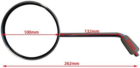 Chrome Scooter Rear View Mirrors for Commuter or Mopeds (1x8mm Right Clockwise & 1x8mm Left Anticlockwise) - Image 3