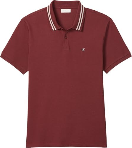 Polo de algodão com ponta piqué, Monograma de manga curta masculino, cinzento (Mocha Moment), M