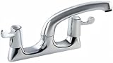 Deva DLT SPEC105 Lever Deck Sink Mixer Tap Chrome Brass Backnuts Low Pressure view 3