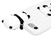 iPhone 7 Case, iPhone 8 Case, Mavis's Diary 3D Cute Painted Panda Pattern Ultra Slim Fit Crystal Silicone TPU Shockproof Anti-Scratch Rubber Skin Cover with Dust Plug & Stylus