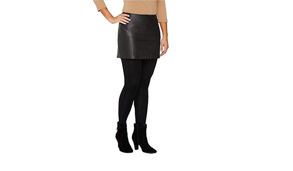 Faux Leather Skirted Leggings 