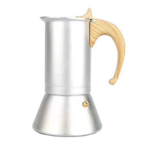 Nrkin Kaffeemaschine Aluminium, Moka Express Espressokocher, Espresso Maker, Camping Kaffeekocher, 150ml