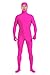 JustinCostume Spandex Open Face Full Bodysuit Zentai Suit, L, Pink