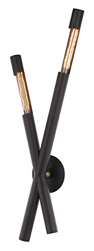 Troy Lighting B6882 Contemporary Modern Two Light Wall Sconce from Hendrix Collection in Chemical Fi Troy Lighting B6882 Contemporary Modern Two Light Wall Sconce from Hendrix Collection in Chemical Fi