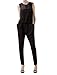 ELLAZHU Women Crew Neck Sleeveless Backless Chiffon Jumpsuit Pants Leggings CZ64