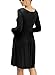 GRECERELLE Women's Long Sleeve Button Casual Plain Swing Retro Dresses Wasp Down A-Line Dress with Pockets