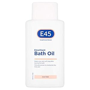 E45 Emollient Bath Oil 500 ml – E45 Bath Oil to Moisturise Dry Skin – Gently Cleanses for Soft Skin – Soap-Free and Non…