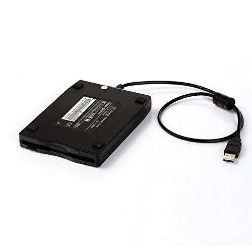 Florenceenid 3.5 inch 1.44MB FDD Black USB Portable External Interface Floppy Disk FDD External USB Floppy Drive for Laptop - Thumbnail 3