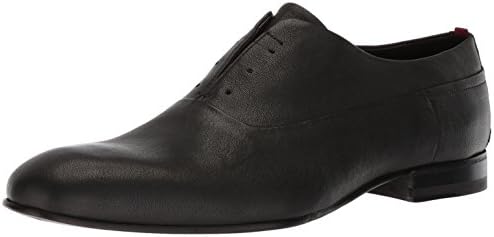 HUGO Hugo Boss Men's Cordoba Grainy Leather Dress Casual Shoe Oxford, Black, 7.5 M US
