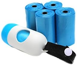 Diaper Trash Bags,Premium Disposable Plastic Diaper Refill Bags,Baby Poof Bags,Mini Trash Bag/Can,Dispenser,Unscented,100 Count(Blue)