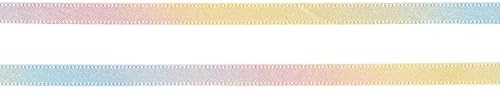 Konishi ribbon pastel rainbow pattern double satin ribbon KR3571-6MM-1 6mm width ~ 30m winding