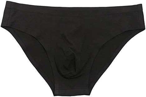 xinYxzR Men Solid Color U Convex Low Rise Briefs Seamless Breathable Ice Silk Underwear
