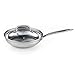 Cook N Home Stainless Steel Fry Lid, 3-Quart 10-Inch Saute Pan, Silver