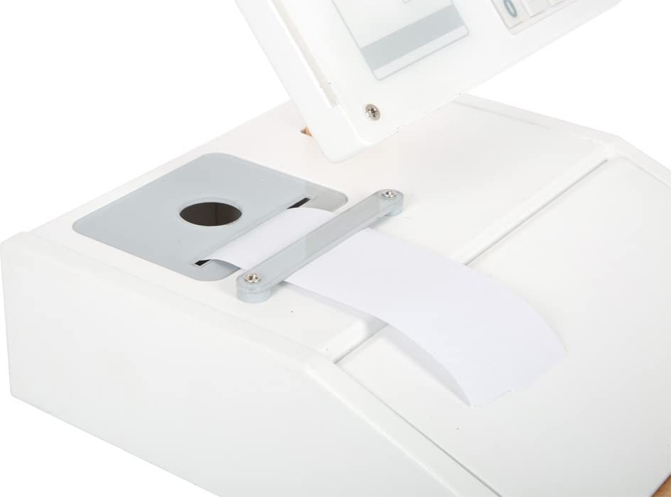 small foot Kasse "fresh" aus Holz, multifunktionales Zubehör für Kaufladen, Rollenspielzeug, ab 3 Jahren, 12249, Weiß 7