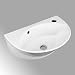 Small Wall Mount Sink White Porcelain Ceramic Single Faucet Hole And Overflow Space Saving Design Renovator's Supply Manufacturing