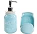 Mason Soap Pump & Sponge Holder Set (Blue)