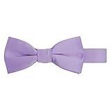 Jacob Alexander Solid Color Boy's Pretied Banded Bowtie - Lavender