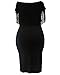 Lalagen43;Hot43; Women's Off Shoulder Tassel Plus Size Bodycon Dress