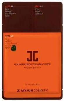 JAYJUN 3 Step Real Water Brightening Mask 1's - Soft Bubbles Thoroughly Remove Skin Waste and Makeup Residue and its moisturizing Ingredients Keep Your face Moist Even After Cleansing.