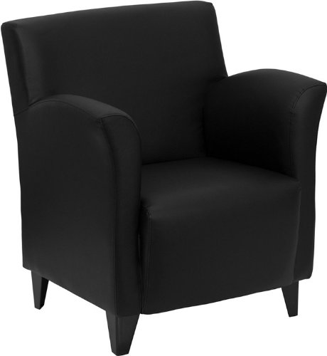 Black leather reception chairs Dubai