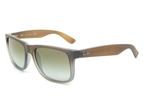 Rayban Sunglasses Justin RB4165 854/7Z RUBBER BROWN ON GREY GREEN GRADIENT