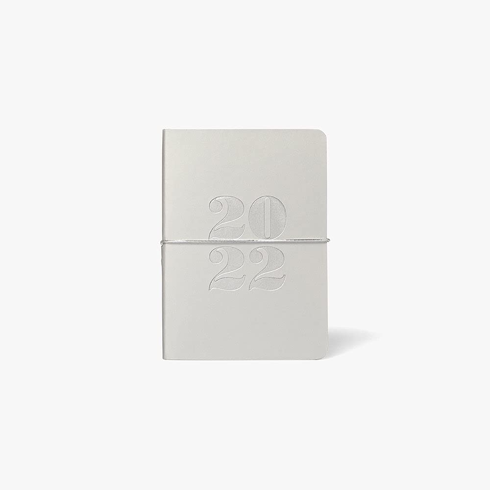 Paperchase A6 Silver Deboss Diary 2022, Daily Planner