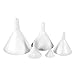 Fox Run All Purpose Plastic Funnel, Set of 5, White, Mini, Small, Medium, Large