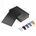50Pcs Sublimation Metal Business Cards,Engraved Metal Business Cards Sublimation Blanks 3.4x2.1in Thicknes(Black)