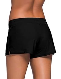 WILLBOND - Bañador para mujer con pantalones cortos Tankini para natación con parte inferior dividida en talla grande para verano o playa
