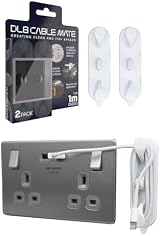 DL8 Cable Mate White Self-Adhesive USB Cable Holder Clip for Desk Car Wall view 2