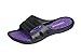 Isadora Womans New Slide Beach Sandal Slippers in Bright Fun Colors (Checkered Purple) 8
