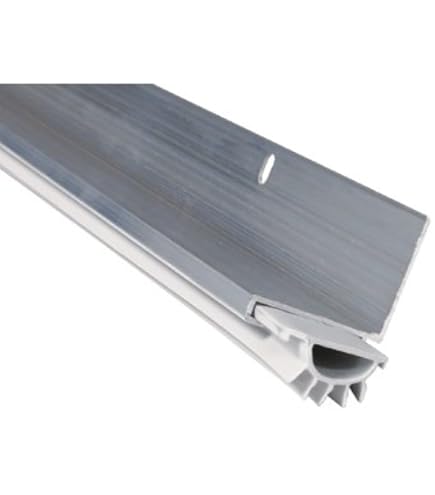 Pemko 216AV Mill Finish Aluminum Door Shoe with Gray Vinyl Insert