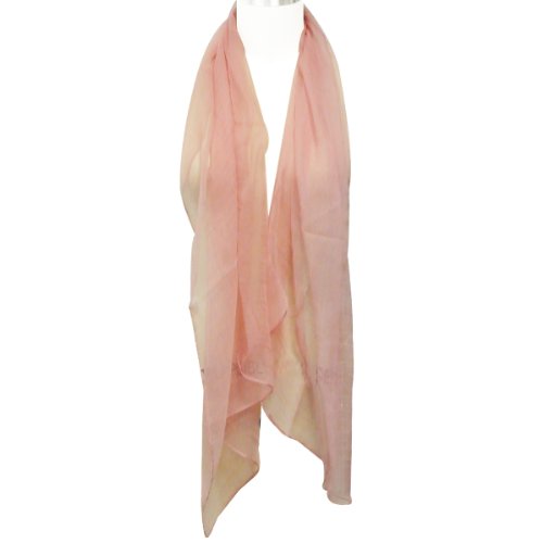 Wrapables Solid Color 100% Silk Long Scarf, Pink