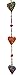 Rastogi Handicrtafts Door Hanging Decorative Cotton Heart in Vibrant Color Stringed with Beads and Bell Traditional Indian Hanging Decoration 2 Layer